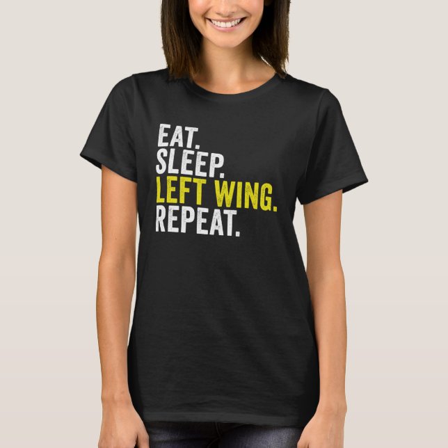 Camiseta Eat Sleep Left Wing Repeat  Rugby Winger (Anverso)