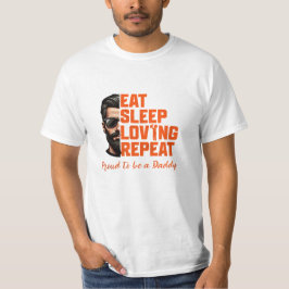 Camiseta Eat Sleep Love Repeat Dad Life Shirt