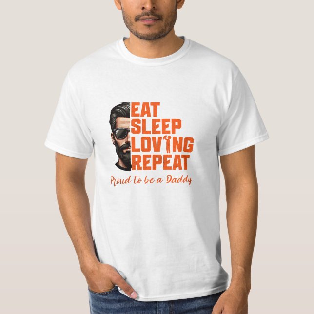 Camiseta Eat Sleep Love Repeat Dad Life Shirt (Anverso)