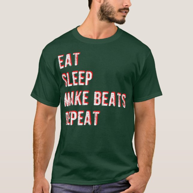Camiseta Eat Sleep Make Beats Repeat  Funny Beatmaker (Anverso)