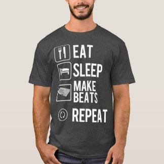 Camiseta Eat Sleep Make Beats Repeat Hip Hop Music