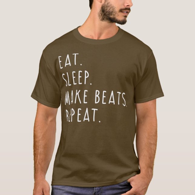 Camiseta Eat Sleep Make Beats Repetir Música Productora (Anverso)