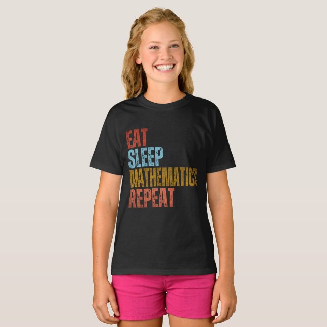 Camiseta EAT SLEEP MATEMÁTICAS REPEAT (Anverso completo)