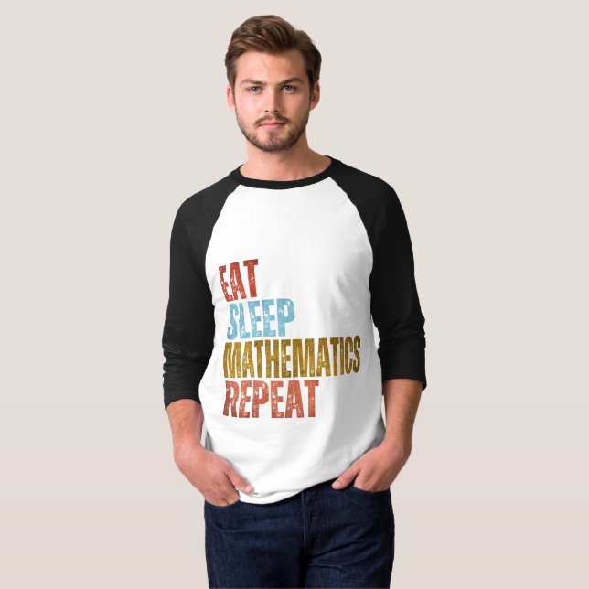 Camiseta EAT SLEEP MATEMÁTICAS REPEAT (Anverso completo)