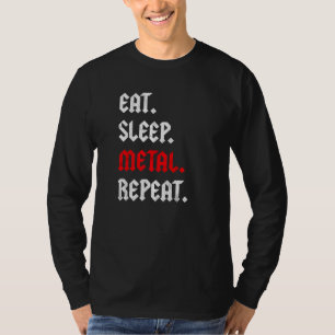 Camiseta Eat Sleep Metalizado Repeat Heavy Metalizado Metal