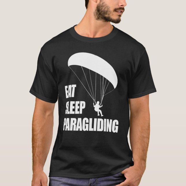 Camiseta Eat Sleep Paragliding Repeat  Men Paraglider Adven (Anverso)