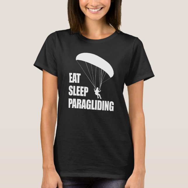 Camiseta Eat Sleep Paragliding Repeat  Men Paraglider Adven (Anverso)