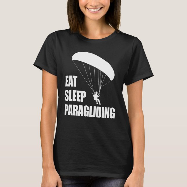 Camiseta Eat Sleep Paragliding Repeat  Men Paraglider Adven (Anverso)