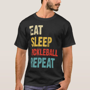 Camiseta Eat Sleep Pickleball Repetir Retro Vintage 11