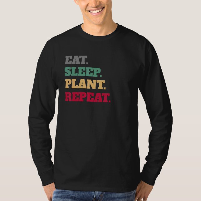 Camiseta Eat Sleep Plant Repeat Monstera (Anverso)