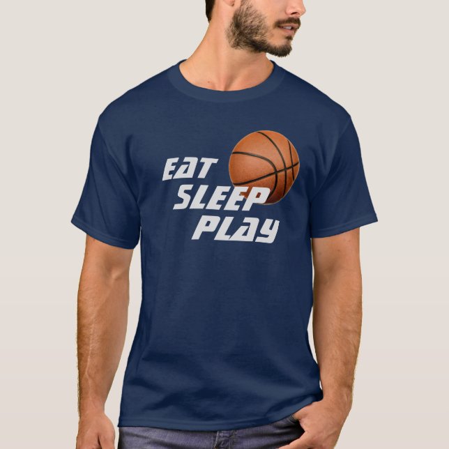 Camiseta Eat Sleep Play Basketball T-Shirt (Anverso)