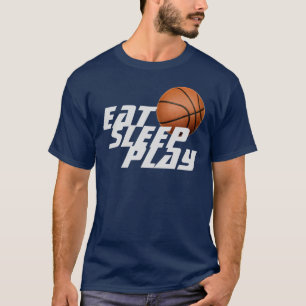 Camiseta Eat Sleep Play Basketball T-Shirt - Azul marino