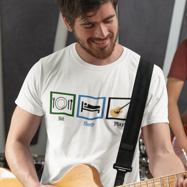 Camiseta Eat Sleep Play Guitar (Subido por el creador)