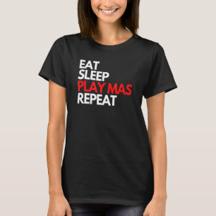 Camiseta Eat Sleep Play Mas Repita Bandera de Trinidad y To