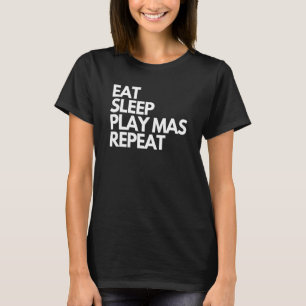 Camiseta Eat Sleep Play Mas Repita Bandera de Trinidad y To