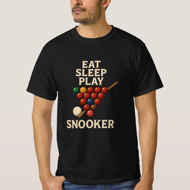 Camiseta Eat, Sleep, Play Snooker (Anverso)