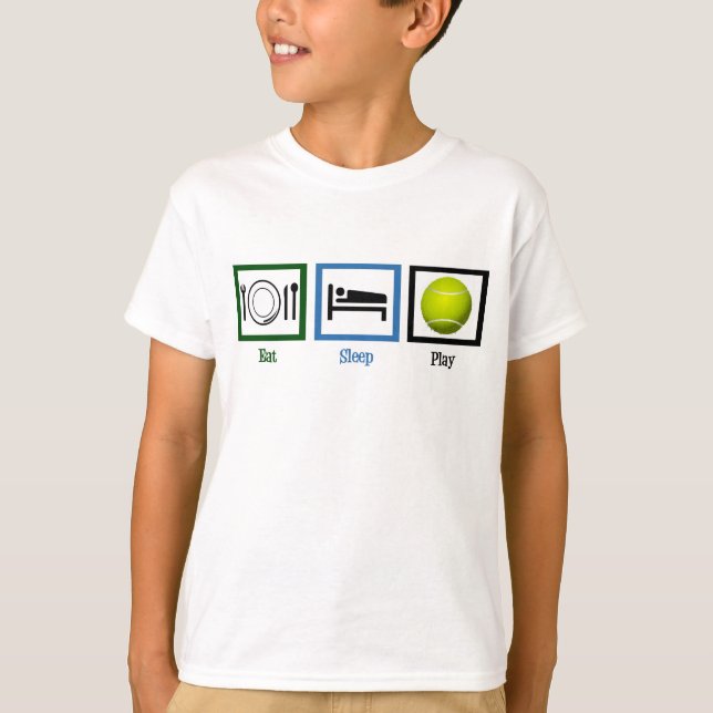 Camiseta Eat Sleep Play Tennis Kids (Anverso)