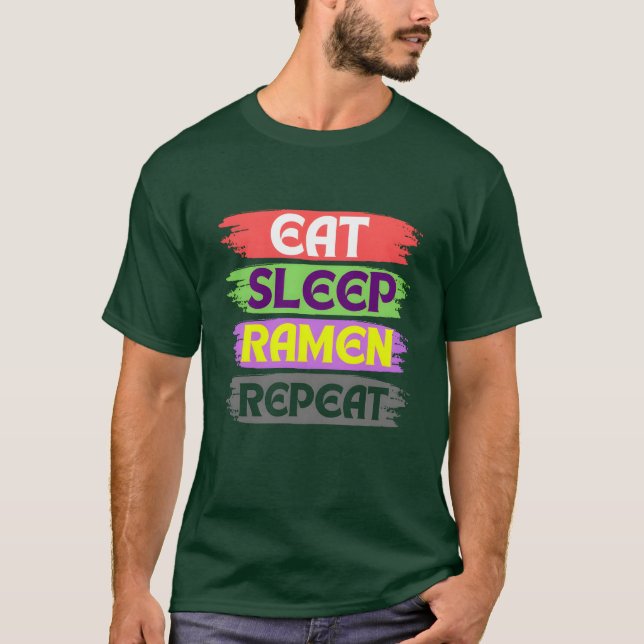 Camiseta eat sleep ramen repeat (Anverso)