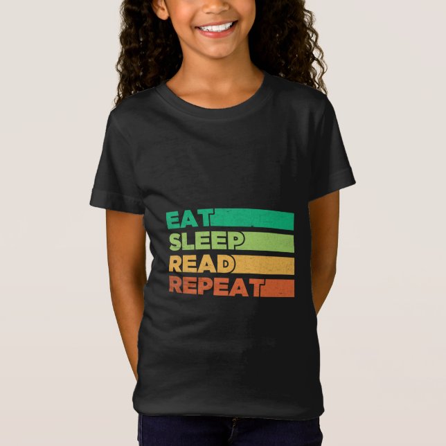 Camiseta Eat Sleep Read Repeat T-Shirt (Anverso)