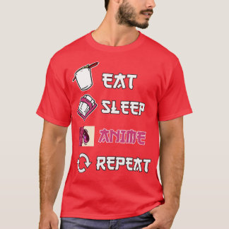 Camiseta Eat Sleep Repeat Merch Ramen Otaku Gift