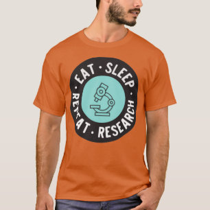 Camiseta Eat Sleep Research Repetir 61