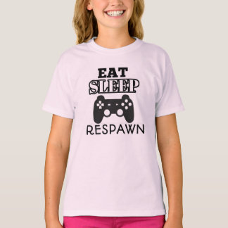 Camiseta Eat Sleep Respawn Repetir: Gamer Edición Chica