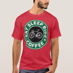 Camiseta EAT SLEEP RIDE Coffee Road Mountain Bicicleta Cicl