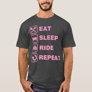 Camiseta Eat Sleep Ride Repeat Motorcycle Biker  