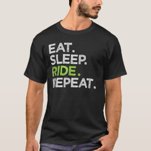 Camiseta Eat Sleep Ride Repetir Caballo Montando con amor M