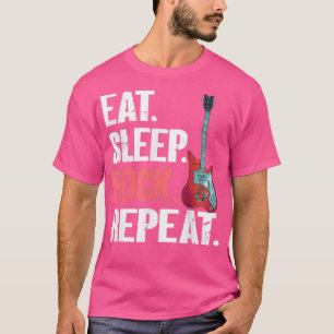 Camiseta Eat Sleep Rock RepeatElectronic Rock Guitar 674