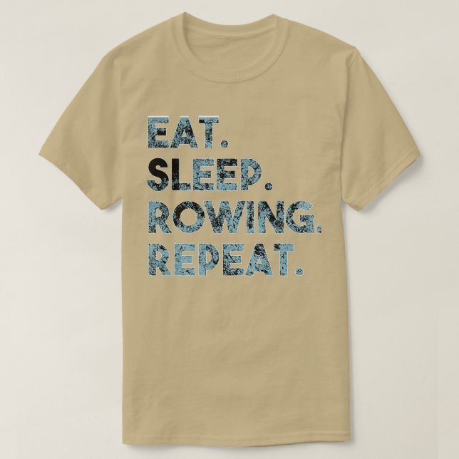 Camiseta Eat Sleep Rowing Repeat 1 (Diseño del anverso)