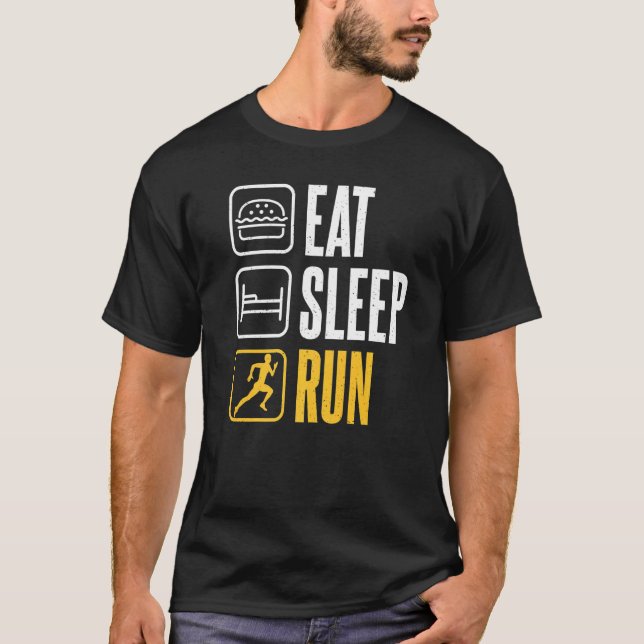 Camiseta Eat Sleep Run Marathon Runner (Anverso)