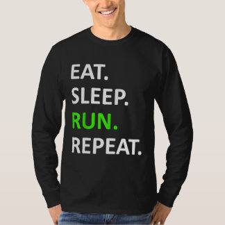 Camiseta Eat Sleep Run Repeat Shirny Funny Runner Shirner