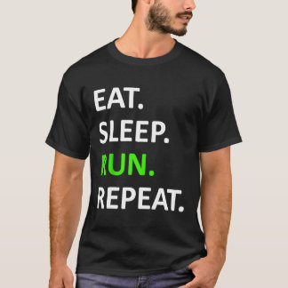 Camiseta Eat Sleep Run Repeat Shirny Funny Runner Shirner