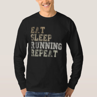 Camiseta Eat Sleep Running Repeat Running Runner Saying