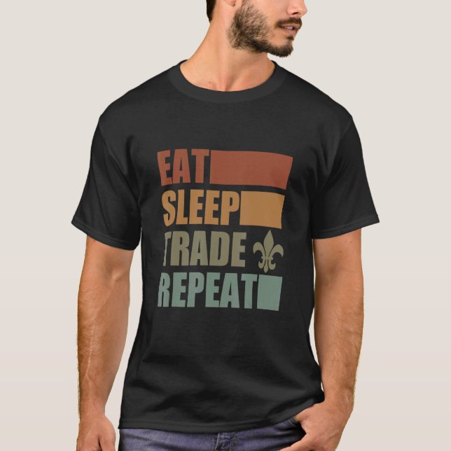 Camiseta Eat Sleep Scout Repeat For Camping Enthusiast Desi (Anverso)