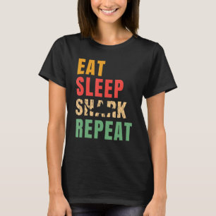 Camiseta Eat Sleep Shark Repiten tiburones Lover
