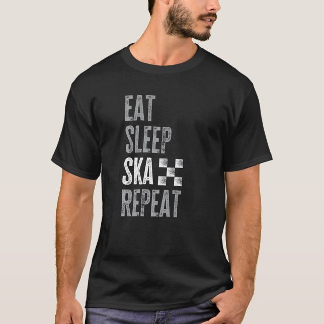 Camiseta Eat Sleep Ska Repeat 2 Tone (Anverso)