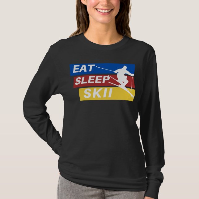 Camiseta Eat Sleep Skii (Anverso)