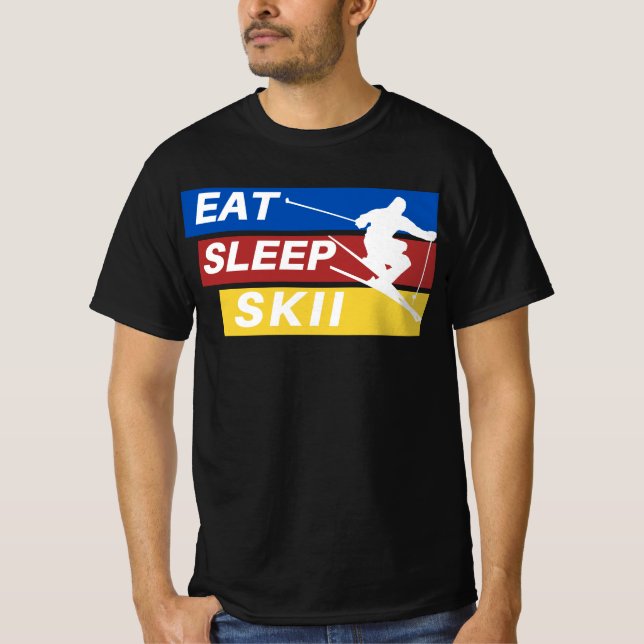 Camiseta Eat Sleep Skii (Anverso)