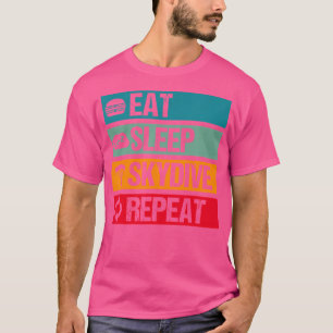 Camiseta Eat Sleep Skydive Repetir Un Paracaidista Sk