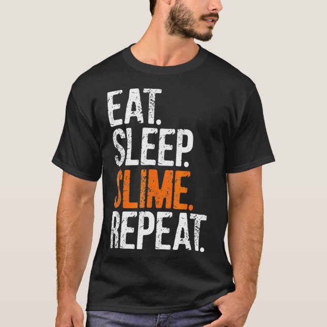 Camiseta Eat Sleep Slime Repeat Tshirt  (Anverso)