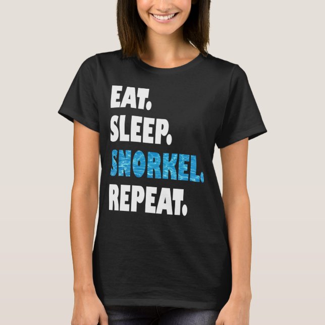 Camiseta Eat Sleep Snorkel Repeat (Anverso)
