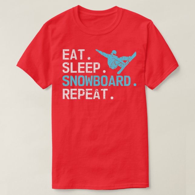 Camiseta Eat Sleep Snowboard Repeat Funny Winter Lovers Sno (Diseño del anverso)