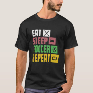Camiseta Eat Sleep Soccer Repeat Soccer Player Coach 1