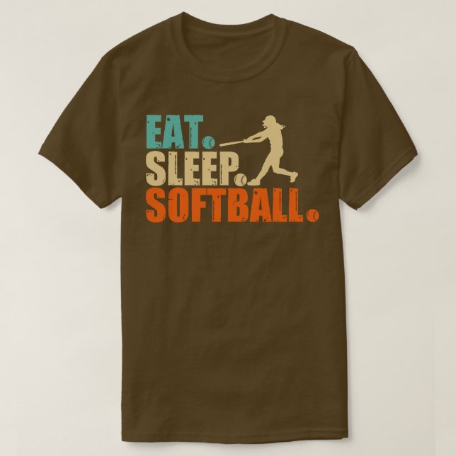 Camiseta Eat Sleep Sofball (Diseño del anverso)
