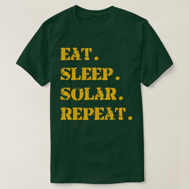 Camiseta Eat Sleep Solar Repeat Orange Sun Sweat (Diseño del anverso)