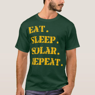 Camiseta Eat Sleep Solar Repeat Orange Sun Sweat