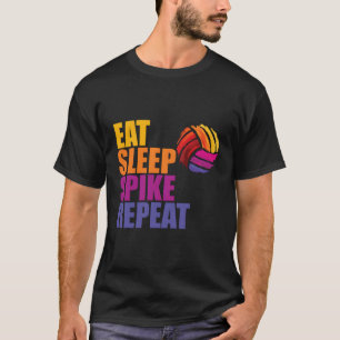 Camiseta Eat Sleep Spike Repetir voleibol