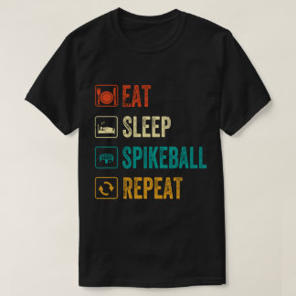 Camiseta Eat Sleep spikeball Repetir diseño retro vintage